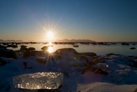 Sun on ice, Andøya